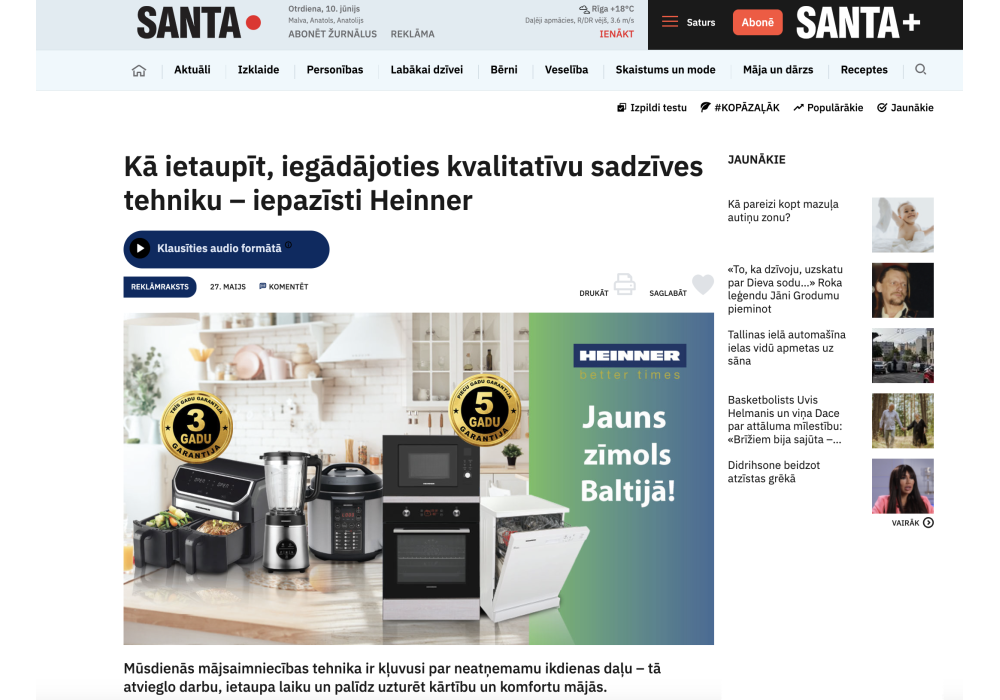 Kaip Heinner buitinė technika gali padėti sutaupyti ir pagerinti jūsų kasdienį gyvenimą Kaip Heinner buitinė technika gali padėti sutaupyti ir pagerinti jūsų kasdienį gyvenimą