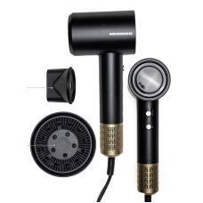 Plaukų džiovintuvas 1600 W, juodas/auksinis, HHD-R16BLDC-BK HEINNER