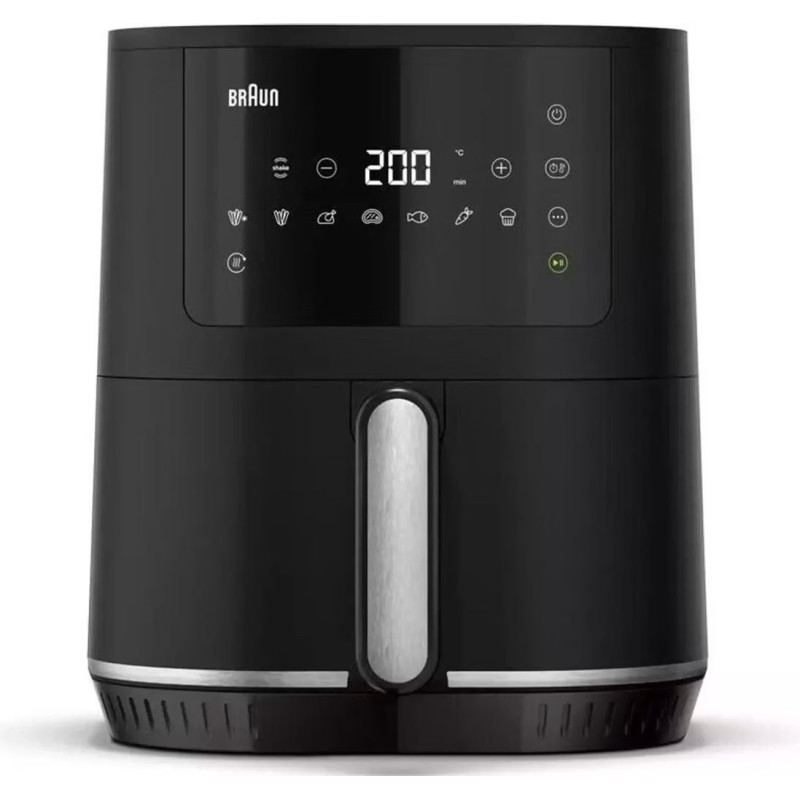 Braun MultiFry 3 HF3030 hot air fryer, black (matte), 1500 watts, 4.3 liter basket