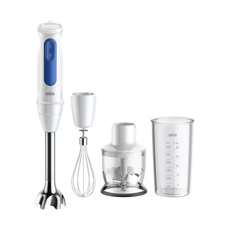 Braun Hand Blender MultiQuick 3 MQ30202M white/blue, 900 watts, with chopper and whisk