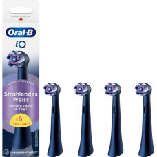 Oral-B Braun Oral-B iO Radiant White 4-pack, black brush heads, for a brightening clean
