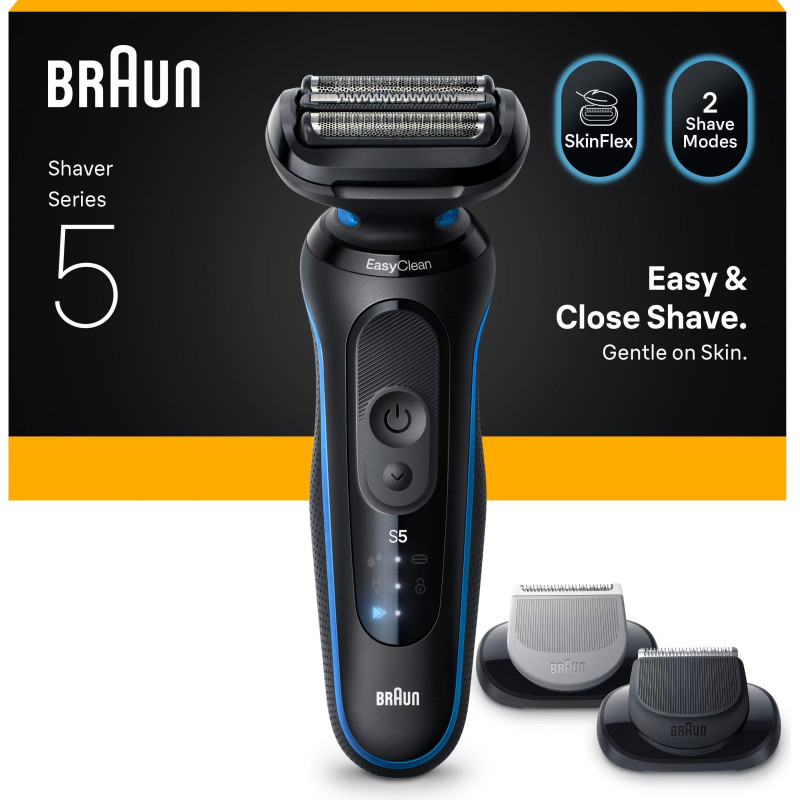 Braun Series 5 52-B1650s, shaver black/blue