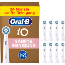 Oral-B Braun Oral-B iO Gentle Cleaning 8-pack, white brush heads, for sensitive areas and healthier gums