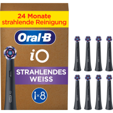 Oral-B Braun Oral-B iO Radiant White 8-pack, black brush heads, for a brightening clean