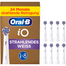 Oral-B Braun Oral-B iO Radiant White 8-pack, white brush heads, for a brightening clean