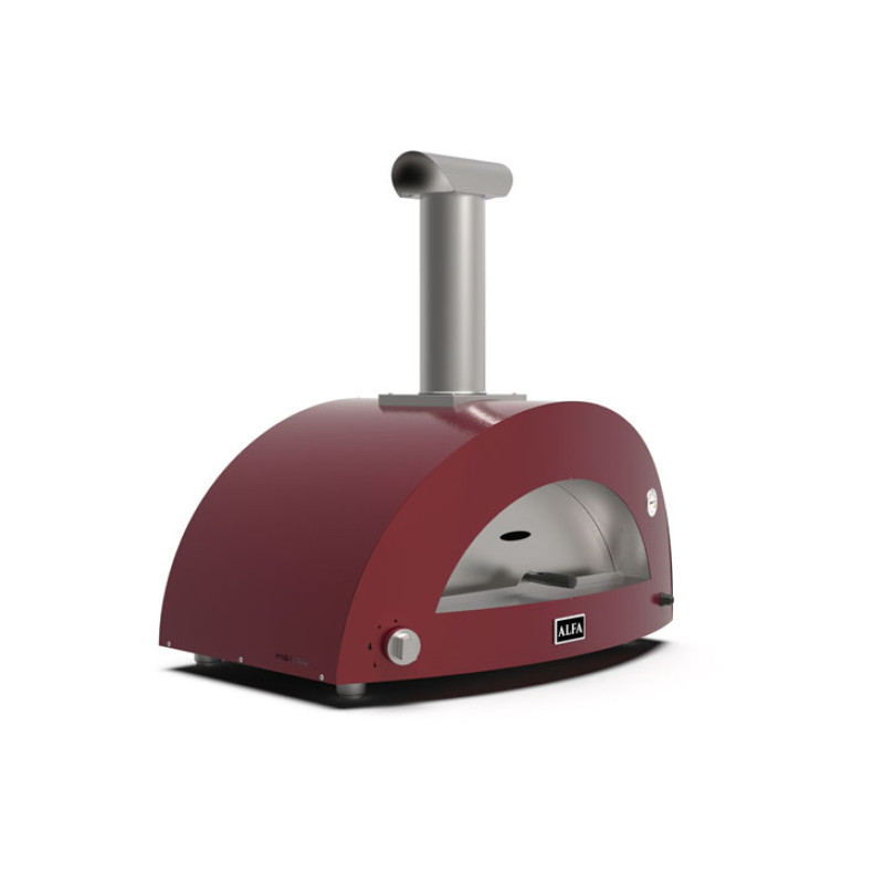 Alfa Forni Moderno 2 Pizze Hybrid-Pizzaofen Antique Red