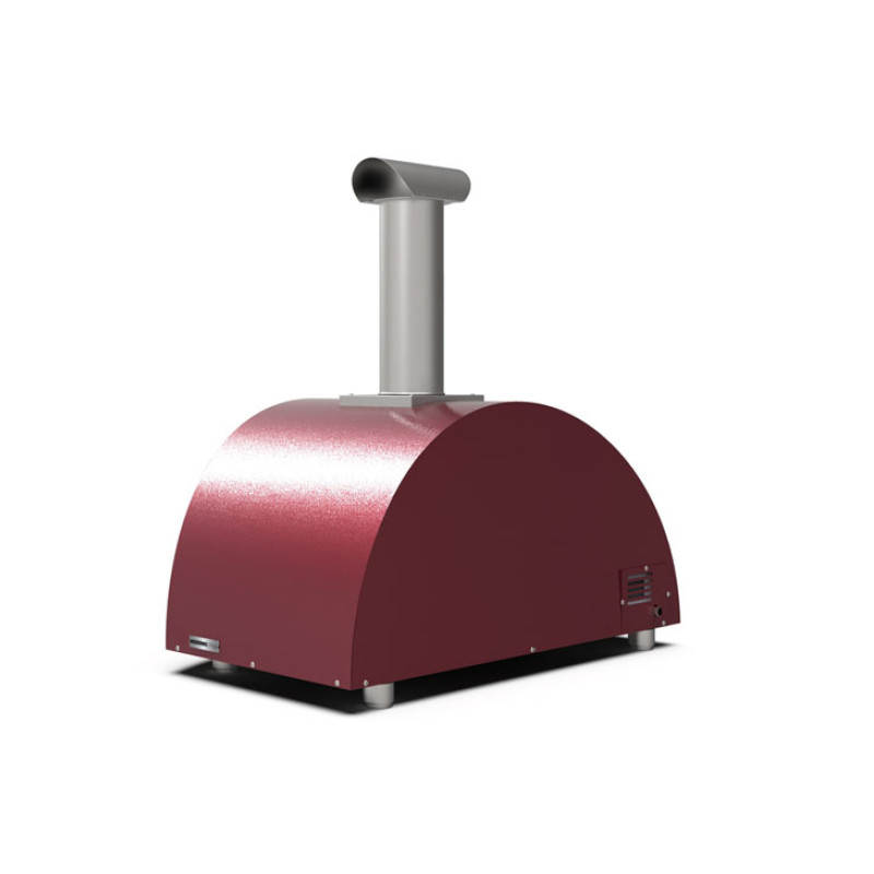Alfa Forni Moderno 3 Pizze Hybrid Antik Rot