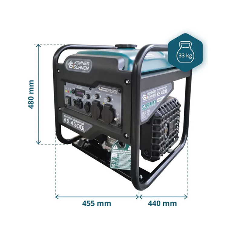 Inverterinis generatorius 4500W, KS 4500i KONNER & SOHNEN