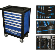 Brilliant Tools Įrankių vežimėlis 7 stalčių su 207  įrankiais, Brilliant Tools