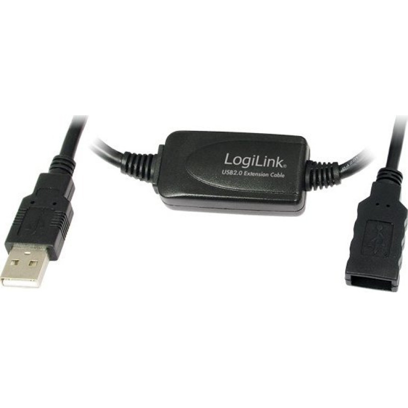 Logilink USB cable LogiLink USB-A - USB-A 15 m Black (UA0145)