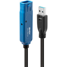 Lindy 43157 USB kabelis USB 3.2 Gen 1 (3.1 Gen 1) 10 m USB A Juoda