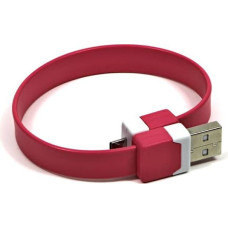 Logo USB cable Logo USB-A - microUSB 0.25 m Pink