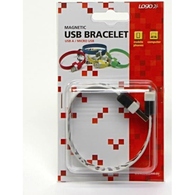 Logo USB cable Logo USB-A - microUSB 0.25 m Pink