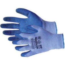 Modeco Gloves, knitted with rubber-coated, blue size 10" 12pcs. (MN-06-216)