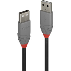 Lindy 36692 USB kabelis USB 2.0 1 m USB A Juoda, Pilka