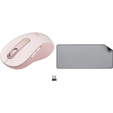 Logitech Mysz Logitech M650 L Różowy (910-006237) + Studio Series - MID GREY (956-000052)