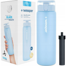 Wessper Szklana butelka ActiveMax 680ml niebieska
