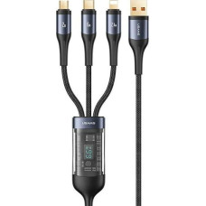 Usams Kabel USB Usams USB-A - USB-C + microUSB + Lightning 1.2 m Czarny