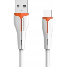 Somostel Kabel USB Somostel KABEL USB TYP-C 2A SOMOSTEL BIAŁY 2000mAh QUICK CHARGER 1M POWERLINE SMS-BP08>
