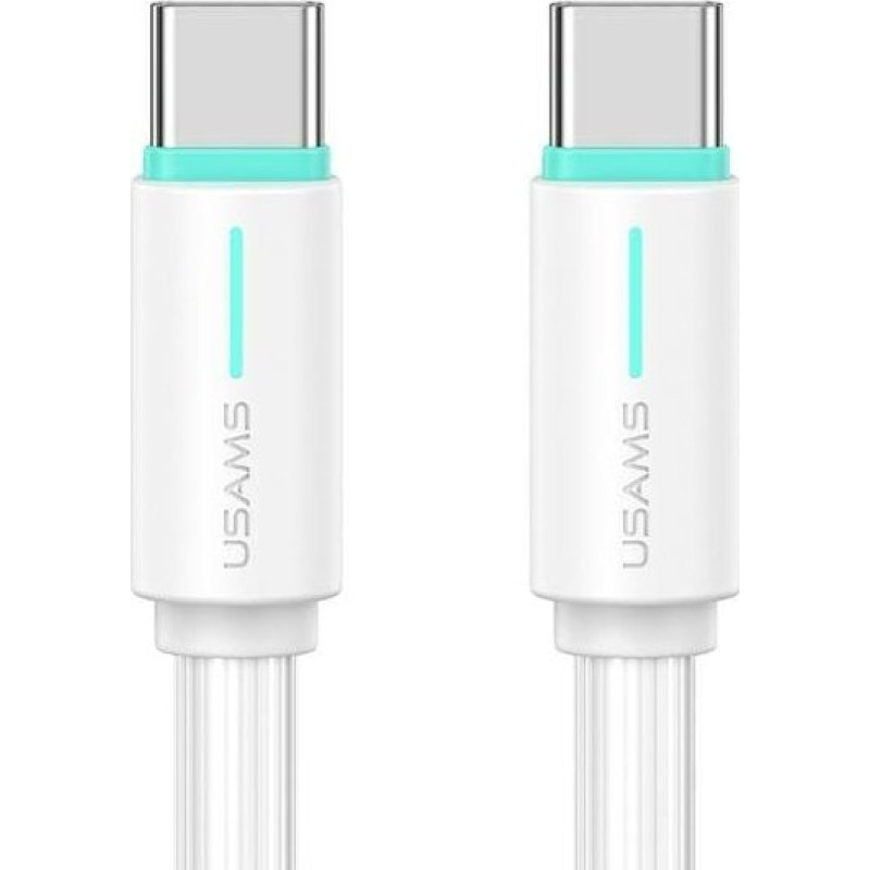 Usams Kabel USB Usams USAMS Kabel USB-C/USB-C 1m SJ734 60W biały/white YU Series SJ734USB02 (US-SJ734)