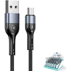 Usams Kabel pleciony U55 2A micro USB1szt. for set U55 czarny/black 1m SJ450ZJ01 (US-SJ450) SJ450USBSG01