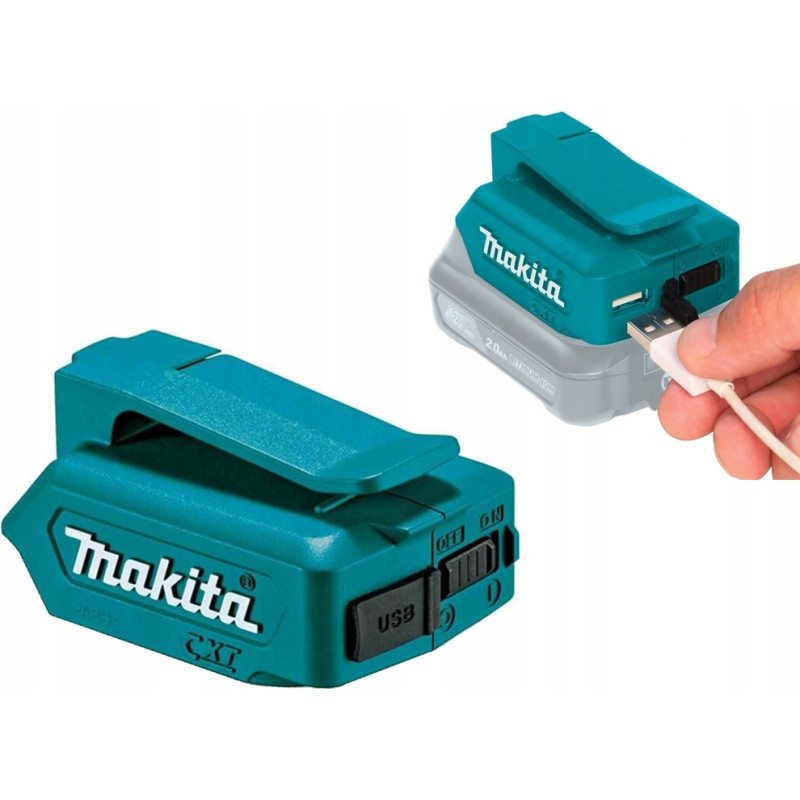 Makita ADAPTER CXT 10,8V ADP06 USBx1 (WŁĄCZNIK) ŁADOWANIE URZ. MOBILNYCH