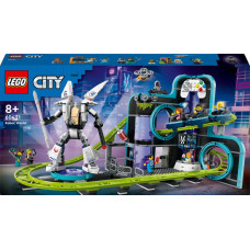 Lego 60421 City Roller Coaster with Robot Mech, construction toy