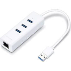 Tp-Link UE330 knyginių kompiuterių dokas / jungčių replikatorius Vielinis USB 3.2 Gen 1 (3.1 Gen 1) Type-A Balta