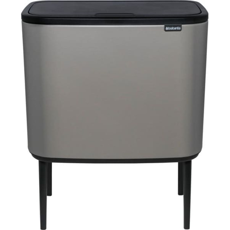 Brabantia Waste Bin Bo Touch Bin Mineral Concrete Grey, 3 x 11 L