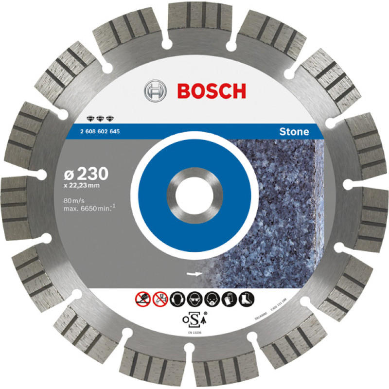 Bosch DIAMOND DISC 230X22 SEG STONE