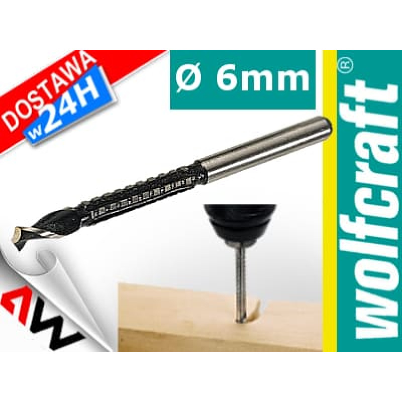 Wolfcraft WIERTŁO - FREZ HSS 90 x 6mm