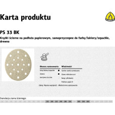 Klingspor KRĄŻEK ŚCIERNY SAMOPRZYCZEPNY 150mm  PS33BK gr.180 GLS51 /100szt.