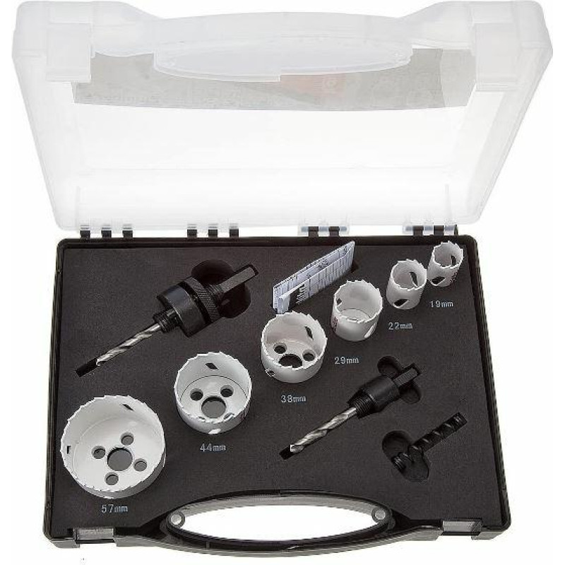 Makita ZESTAW OTWORNIC BIM ECONOMY  6szt. (HYDRAULIK) 19,22,29,38,44,57mm+2WP+2 ADAPTER