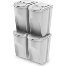 Prosperplast Garbage basket Prosperplast for segregation 4 x 35L light grey (IKWB35S4-427C)