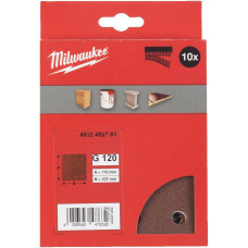 Milwaukee PAPIER ŚCIERNY 115mm x 107mm 10 OTWORÓW P80 /10szt.