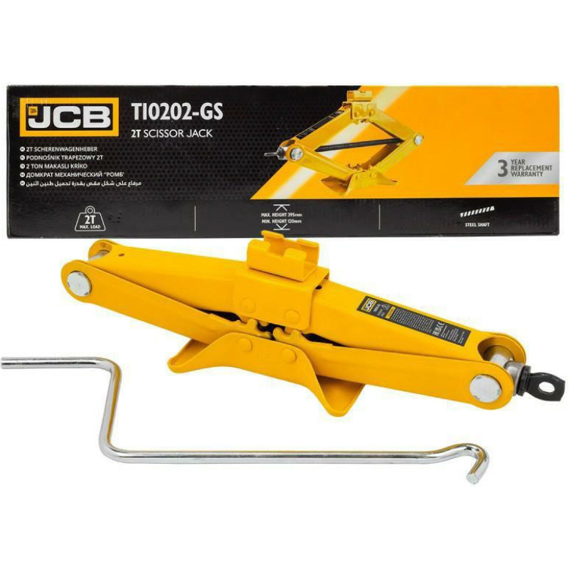 JCB PODNOŚNIK TRAPEZOWY 2T (H MIN 120mm, H MAX 395mm)