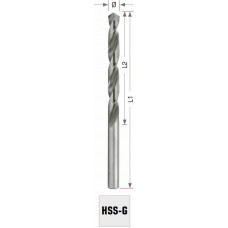 Exact Metalo grąžtas DIN338 HSS-G Ø10,0x133mm 10vnt., Exact