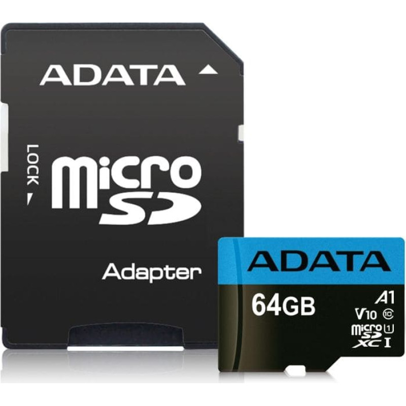 Adata 64GB, microSDHC, Class 10 UHS-I Klasės 10