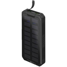Goobay Outdoor fast charging power bank with solar (black, USB-C PD, QC 3.0, 20,000 mAh)
