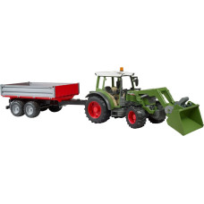 Bruder brother Fendt Vario 211 with front loader and side trailer, model vehicle