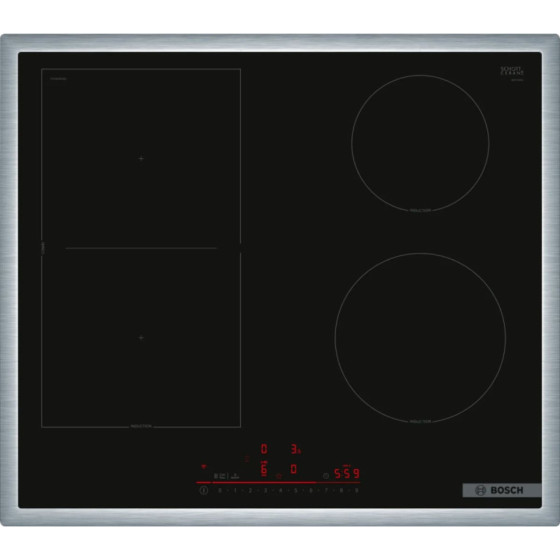 Bosch PVS64RHB1E Series 6, independent hob (black/stainless steel, 60 cm)