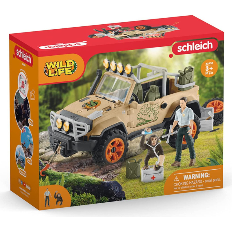 Schleich Wild Life off-road vehicle with winch, play figure