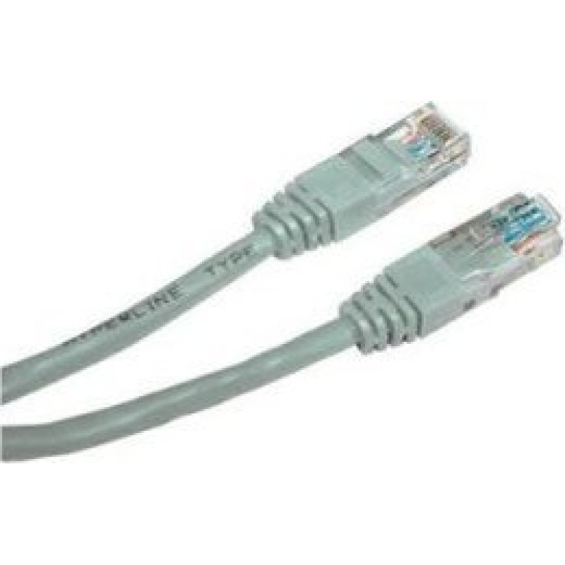Logo Cat.5, RJ45 M-7m, nieekranowany, szary, Logo