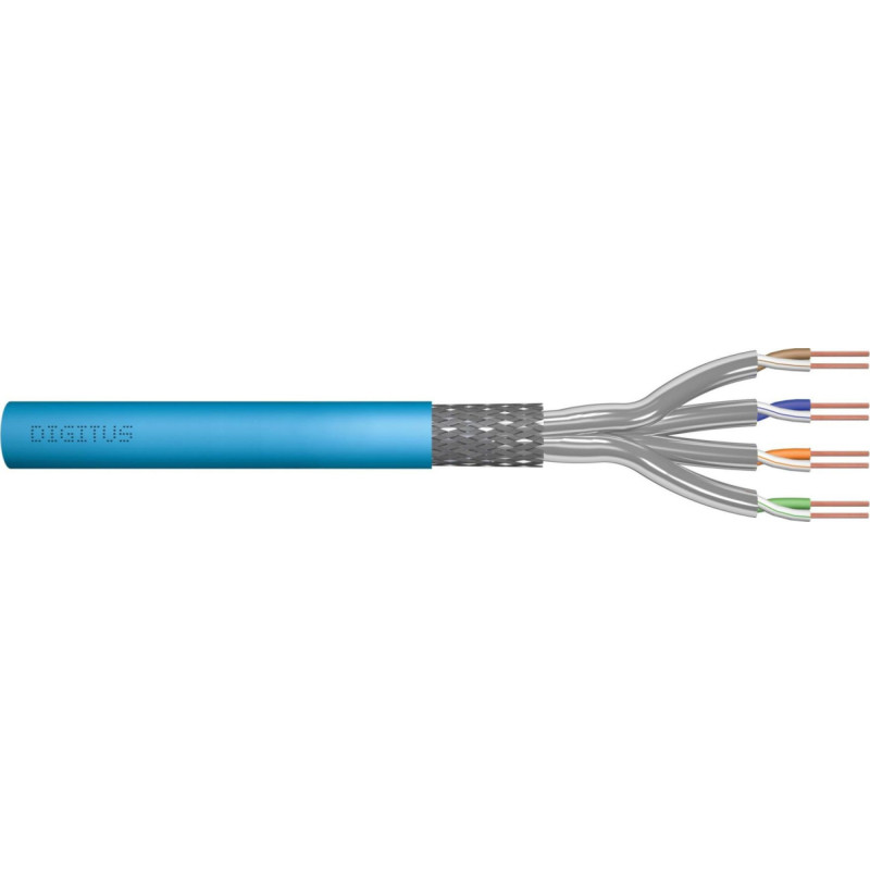 Digitus Installation cable DIGITUS cat.6A, S/FTP, Eca, wire, AWG 23/1, LSOH, 100m, blue, coated