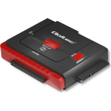 Qoltec USB adapter Qoltec USB - IDE + SATA III Black (50645)