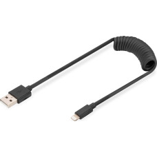 Digitus USB cable Digitus USB-A - Lightning 1 m Black (AK-600433-006-S)