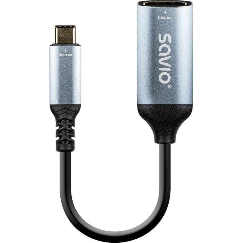 Savio Adapter USB Savio Adapter USB-C (M) - HDMI (F), 4K, 60Hz, aluminium, AK-78
