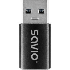 Savio Adapter USB Savio USB-C - USB Czarny (AK-81)