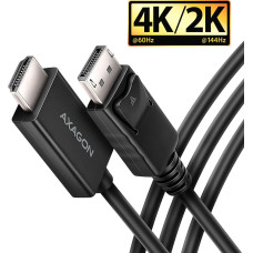 Axagon RVD-HI20C2 vaizdo kabelio adapteris 1,8 m DisplayPort HDMI Juoda