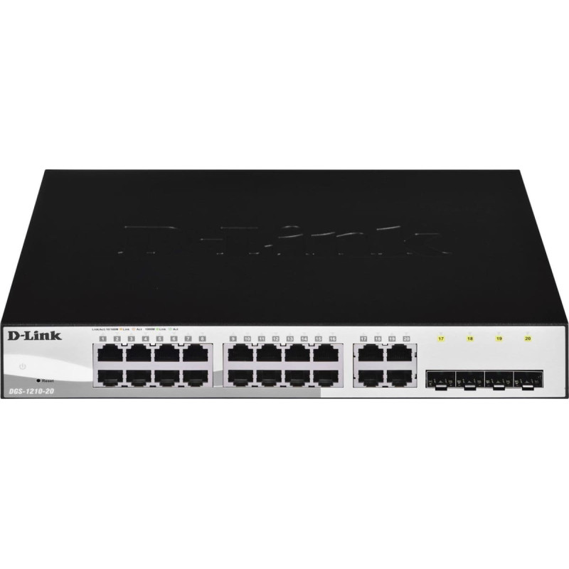 D-Link DGS-1210-20 Valdomas L2 Gigabit Ethernet (10/100/1000) 1U Juoda